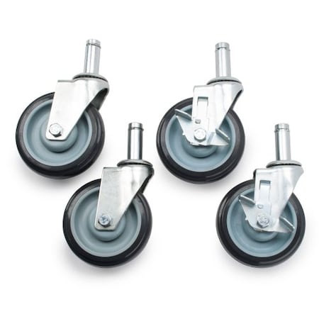 Casterhq Advance Tabco 5" Stem Caster Set-Poly Model EC-26 L0R-RQV-6SR